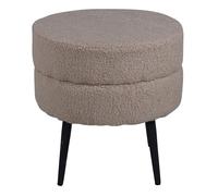 Pouf Design Bouclette "Pot" 40cm Beige