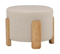 Pouf Design en Tissu "Coffey" 52cm Naturel