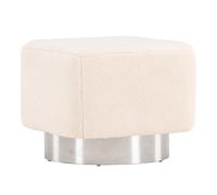 Venture Home - Pouf carré en polyester et acier Newton beige Beige G