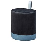 Inter Link - Pouf - Tabouret avec Espace de Rangement - Tabouret à Linge - Pouf Noir - avec poignée en Similicuir - Osane
