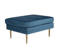 Pouf Design en Velours "Boom" 90cm Bleu