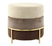 Pouf Design en Velours "Matilda" 48cm Marron