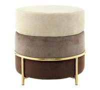 Pouf Design en Velours ""Matilda"" 48cm Marron