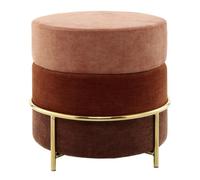 Pouf Design en Velours "Matilda" 48cm Terracotta