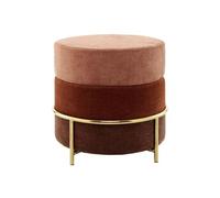 Pouf Design en Velours "Matilda" 48cm Terracotta