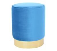 Pouf Design en Velours "Nena" 43cm Bleu Bleu G