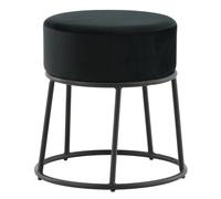 Pouf Design en Velours "Petra" 46cm Noir