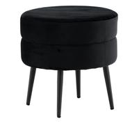 Pot pouf Ø40cm velours noir.