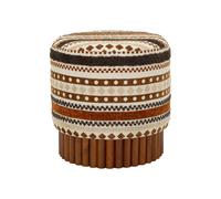 Pouf Design Ethnique "Tribu" 40cm Multicolore