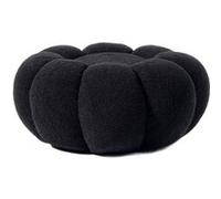 Pouf Design Fleur "Bouclette" 61cm Noir