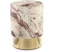 Pouf Design Marbré "Gipsy" 46cm Bronze Or G