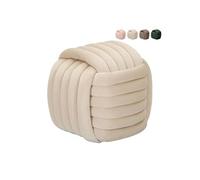 Pouf en tissu Softy 45 x 45 x 45 cm crème