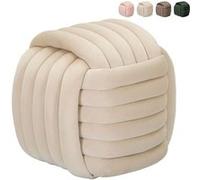 Pouf en tissu Softy 45 x 45 x 45 cm crème