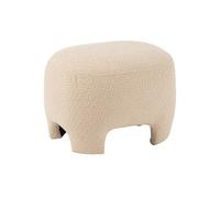 Pouf Design Tricoté "Erwin" 55cm Blanc