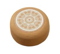 Pouf d'extérieur en rotin rond tissé poufs et ottomans | Coussin de sol rond tatami, coussin de méditation, tapis de méditation au sol, coussin d'assise, coussin de méditation fait à