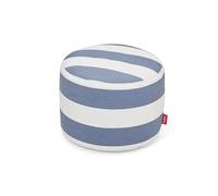 Pouf D'extérieur Fatboy Point à Rayures Bleu Océan