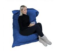 Pouf d'intérieur déhoussable - Vivezen - 90 x 140 cm - Bleu marine