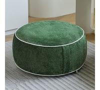 Pouf d'intérieur gonflable avec pompe à air, 53,3 x 25,4 cm, repose-pieds avec poignée portable, coussin de sol rond pour salon, chambre à coucher et chambre d'enfant (vert)