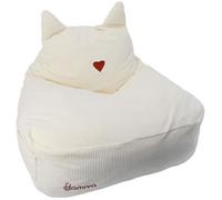 Pouf - DOMIVA - Honey Moon - Velours côtelé - Doux et moelleux - Oreilles de félin