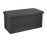 Pouf double pliable gris - Atmosphera créateur d'intérieur