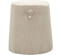 Pouf Cône en Tissu Côtelé "Dublino" 45cm Blanc