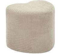 Pouf Dublino Cœur Tissu Côtelé Polyester L. 49 x l. 45 x H. 42 cm Blanc Blanc