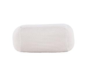 Pouf Effet Crochet "Luca" 60cm Crème