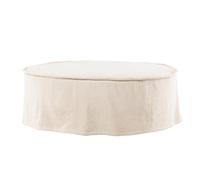 Pouf Effet Lin "Vindo" 101cm Beige