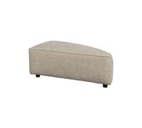 Pouf élément droit 1 place en tissu beige, fixe, uni, triangulaire - Zuiver, Hunter element - 100x60x38 cm