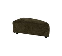 Pouf élément droit en tissu vert forêt, 1 place, modulable, fixe, triangulaire, uni - Zuiver, Hunter element - 100x60x38 cm