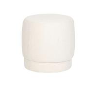 Atmosphera - Pouf en bouclette AMEA - Blanc - AMEA Blanc G