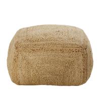 Pouf en chanvre tressé 50x30x50cm Beige
