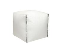 Pouf en coton blanc OURIKA Blanc