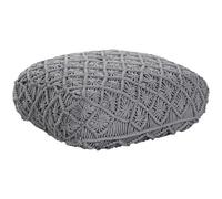 Pouf en coton gris 50 x 50 x 20 cm BERRECHID