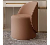 Pouf en cuir pivotant à 360° - Tabouret de maquillage rembourré - Élégant siège de salon - Repose-pieds pour la beauté et les soins - Utilisation à la maison et en salon