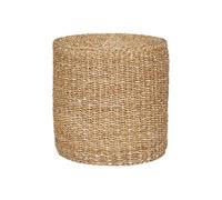 Pouf en jonc de mer naturel tressé Ø40cm - RIVALIA -