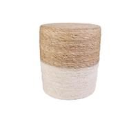 HOME DECO FACTORY Pouf Bleu Lagoon Beige