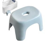 Pouf en lin avec siège rembourré - Tabouret rectangulaire en bois de pin - Petit repose-pieds de bureau - Pour lits hauts et canapé