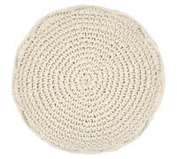 Pouf en macramé fait à la main, en coton, 45 x 30 cm, compact, polyvalent, comme repose-pieds, siège, pouf pour salon, chambre à coucher, couloir, style scandinave moderne