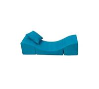 Pouf en mousse dépliant bleu Bleu G