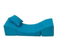 Pouf en mousse dépliant bleu Bleu G