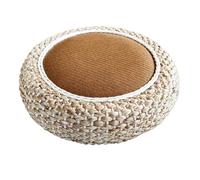 Pouf en paille tissé, tapis Tatami, coussins de sol ronds, coussin méditation rotin, siège confortable for Yoga Coussin rond de méditation(Type3,60x120CM)