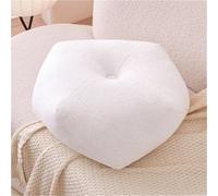 Pouf en peluche douce, repose-pieds confortable, tabouret à langer polyvalent, petit tabouret pour canapé, couloir, léger (blanc)