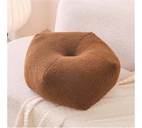 Pouf en peluche douce, repose-pieds confortable, tabouret polyvalent pour changer de chaussures, petit tabouret pour canapé, couloir, léger (marron)