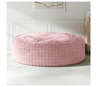 Pouf en peluche extra large avec forme ronde - Chaise de sol douillette en flanelle douce - Meuble de salon rembourré pour salon et chambre à coucher - Chaise longue relaxante pour adultes et enfants