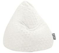 Pouf en peluche Fluffy Hearts XL blanc - SITTING POINT - 70x110 cm - pour adulte - intérieur