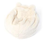 Pouf en peluche Ours Blanc Basile avec remplissage