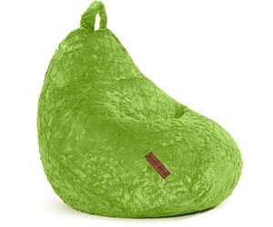 Pouf en peluche vert 45x45x60 cm Coussin d'intérieur rembourré EPS 120 l Lavable Coussin de sol, lounge