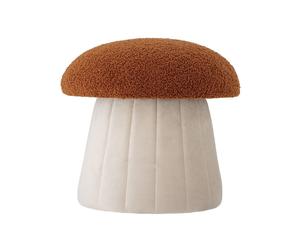 Pouf en polyester rouge, antidérapant, fixe, forme champignon - Bloomingville, Bertil - 37x37x35 cm