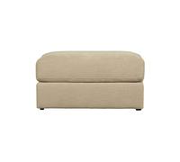 Pouf en tissu beige, coussin d'assise amovible, connecté, relax, carré - VT wonen, Family - 90x98x43 cm